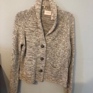 Liz Claiborne gray/white cardigan